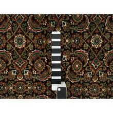 Load image into Gallery viewer, 7&#39;10&quot;x10&#39; Jade Black with Tueson Red Border, Denser Weave, All Over Fish Pattern, Herati Design, Soft and Vibrant Wool, Hand Knotted, Oriental Rug FWR542664