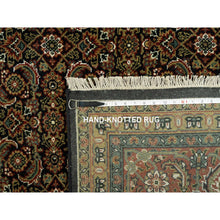 Load image into Gallery viewer, 7&#39;10&quot;x10&#39; Jade Black With Tueson Red Border, Denser Weave, All Over Fish Pattern, Herati Design, Soft And Vibrant Wool, Hand Knotted, Oriental Rug FWR542664