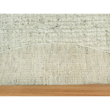 Load image into Gallery viewer, 10&#39;x10&#39; Halo Gray, High and Low Pile, Flat Weave, Plain and Simple, Organic Wool, Hand Woven, Cord Collection, Round Oriental Rug FWR542694