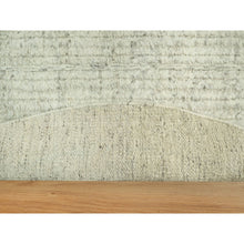 Load image into Gallery viewer, 8&#39;x8&#39; Classic Gray, Plain And Simple Velvety Wool Hand Woven Cord Collection, High And Low Pile, Flat Weave, Round Oriental Rug FWR542736