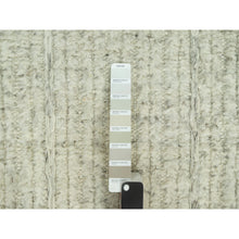 Load image into Gallery viewer, 8&#39;x8&#39; Classic Gray, Plain and Simple Velvety Wool Hand Woven Cord Collection, High and Low Pile, Flat Weave, Round Oriental Rug FWR542736