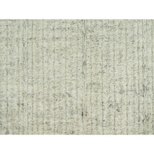 Load image into Gallery viewer, 8&#39;x8&#39; Classic Gray, Plain And Simple Velvety Wool Hand Woven Cord Collection, High And Low Pile, Flat Weave, Round Oriental Rug FWR542736