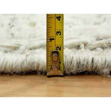Load image into Gallery viewer, 8&#39;x8&#39; Classic Gray, Plain and Simple Velvety Wool Hand Woven Cord Collection, High and Low Pile, Flat Weave, Round Oriental Rug FWR542736