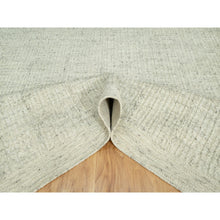 Load image into Gallery viewer, 8&#39;3&quot;x10&#39; Coventry Gray, Borderless Hand Woven Cord Collection, Natural Wool, Flat Weave, High And Low Pile, Plain And Simple Oriental Rug FWR542796