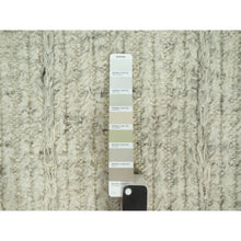 Load image into Gallery viewer, 8&#39;3&quot;x10&#39; Coventry Gray, Borderless Hand Woven Cord Collection, Natural Wool, Flat Weave, High And Low Pile, Plain And Simple Oriental Rug FWR542796