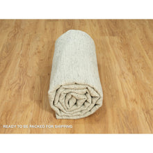 Load image into Gallery viewer, 8&#39;3&quot;x10&#39; Coventry Gray, Borderless Hand Woven Cord Collection, Natural Wool, Flat Weave, High And Low Pile, Plain And Simple Oriental Rug FWR542796