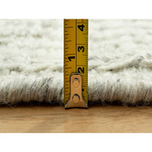 Load image into Gallery viewer, 8&#39;3&quot;x10&#39; Coventry Gray, Borderless Hand Woven Cord Collection, Natural Wool, Flat Weave, High And Low Pile, Plain And Simple Oriental Rug FWR542796