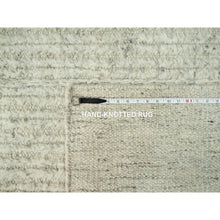 Load image into Gallery viewer, 8&#39;3&quot;x10&#39; Coventry Gray, Borderless Hand Woven Cord Collection, Natural Wool, Flat Weave, High And Low Pile, Plain And Simple Oriental Rug FWR542796