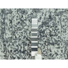 Load image into Gallery viewer, 2&#39;6&quot;x15&#39;8&quot; Paloma With Sea Serpent Gray, Wool and Silk, Broken Persian Erased Design, XL Runner Hand Knotted Oriental Rug FWR542832