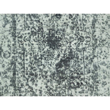 Load image into Gallery viewer, 2&#39;6&quot;x15&#39;8&quot; Paloma With Sea Serpent Gray, Wool And Silk, Broken Persian Erased Design, Xl Runner Hand Knotted Oriental Rug FWR542832