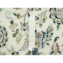 Load image into Gallery viewer, 8&#39;10&quot;x12&#39;3&quot; Huron White, Densely Woven Hand Knotted Nain Large Medallion Design, Floral Pattern, 250 Kpsi, Vibrant Wool, Oriental Rug FWR542946