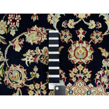 Load image into Gallery viewer, 5&#39;x7&#39; Hague Blue With Cornsilk Corners, Nain Hand Knotted Center Large Medallion Flower Design, Organic Wool, Oriental Rug FWR542958