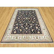 Load image into Gallery viewer, 8&#39;x10&#39;3&quot; Ombre Blue, Denser Weave Hand Knotted, 250 Kpsi, Nain Design And All Over Floral Motifs, Organic Wool, Oriental Rug FWR542988