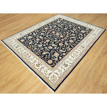 Load image into Gallery viewer, 8&#39;x10&#39;3&quot; Ombre Blue, Denser Weave Hand Knotted, 250 Kpsi, Nain Design And All Over Floral Motifs, Organic Wool, Oriental Rug FWR542988