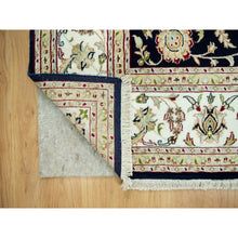 Load image into Gallery viewer, 8&#39;x10&#39;3&quot; Ombre Blue, Denser Weave Hand Knotted, 250 Kpsi, Nain Design And All Over Floral Motifs, Organic Wool, Oriental Rug FWR542988