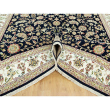 Load image into Gallery viewer, 8&#39;x10&#39;3&quot; Ombre Blue, Denser Weave Hand Knotted, 250 Kpsi, Nain Design And All Over Floral Motifs, Organic Wool, Oriental Rug FWR542988
