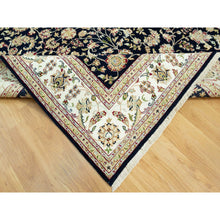 Load image into Gallery viewer, 8&#39;x10&#39;3&quot; Ombre Blue, Denser Weave Hand Knotted, 250 Kpsi, Nain Design And All Over Floral Motifs, Organic Wool, Oriental Rug FWR542988
