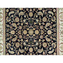 Load image into Gallery viewer, 8&#39;x10&#39;3&quot; Ombre Blue, Denser Weave Hand Knotted, 250 Kpsi, Nain Design And All Over Floral Motifs, Organic Wool, Oriental Rug FWR542988