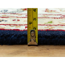 Load image into Gallery viewer, 8&#39;x10&#39;3&quot; Ombre Blue, Denser Weave Hand Knotted, 250 Kpsi, Nain Design And All Over Floral Motifs, Organic Wool, Oriental Rug FWR542988
