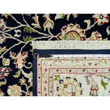 Load image into Gallery viewer, 8&#39;x10&#39;3&quot; Ombre Blue, Denser Weave Hand Knotted, 250 Kpsi, Nain Design And All Over Floral Motifs, Organic Wool, Oriental Rug FWR542988