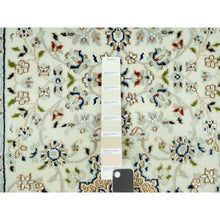 Load image into Gallery viewer, 2&#39;8&quot;x12&#39;1&quot; Huntington White, Denser Weave Nain With Central Medallion Flower Design, Hand Knotted, 250 KPSI 100% Wool, Runner Oriental Rug FWR543024