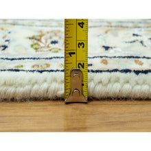Load image into Gallery viewer, 2&#39;8&quot;x12&#39;1&quot; Huntington White, Denser Weave Nain With Central Medallion Flower Design, Hand Knotted, 250 KPSI 100% Wool, Runner Oriental Rug FWR543024