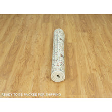 Load image into Gallery viewer, 4&#39;x4&#39; Weathered White, 250 Kpsi Nain All Over Flower Design, Hand Knotted, All Wool, Square Oriental Rug FWR543048