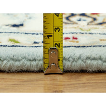 Load image into Gallery viewer, 4&#39;2&quot;x6&#39;1&quot; Blue Hydrangea, Nain Densely Woven Center Medallion Flower Design, 250 Kpsi, Hand Knotted 100% Wool, Oriental Rug FWR543054