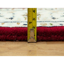 Load image into Gallery viewer, 2&#39;7&quot;x4&#39;1&quot; Sun Dried Tomato Red, Extra Soft Wool Nain With Large Central Medallion Floral Design, 250 Kpsi Hand Knotted Oriental Rug FWR543090