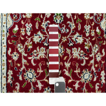 Load image into Gallery viewer, 2&#39;4&quot;x4&#39;9&quot; Burnt Peanut Red, 250 Kpsi, Nain With Center Medallion Flower Design, Densely Woven Natural Wool, Hand Knotted, Oriental Runner Rug FWR543096