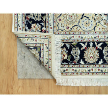 Load image into Gallery viewer, 7&#39;10&quot;x10&#39; Origami White, Hand Knotted, 250 Kpsi, Nain Organic Wool Center Medallion Flower Design, Denser Weave, Oriental Rug FWR543114