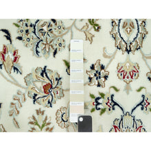 Load image into Gallery viewer, 7&#39;10&quot;x10&#39; Origami White, Hand Knotted, 250 Kpsi, Nain Organic Wool Center Medallion Flower Design, Denser Weave, Oriental Rug FWR543114