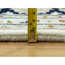 Load image into Gallery viewer, 7&#39;10&quot;x10&#39; Origami White, Hand Knotted, 250 Kpsi, Nain Organic Wool Center Medallion Flower Design, Denser Weave, Oriental Rug FWR543114