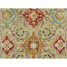 Load image into Gallery viewer, 3&#39;3&quot;x5&#39; Fawn Beige, The Sunset Rosettes with Soft Colors, Wool and Pure Silk, Hand Knotted, Oriental Rug FWR543126