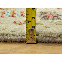 Load image into Gallery viewer, 2&#39;8&quot;x6&#39; Dandelion Beige, Hand Knotted, Soft To Touch, The Sunset Rosettes, Vibrant Colors, Wool And Pure Silk, Runner Oriental Rug FWR543144