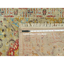 Load image into Gallery viewer, 2&#39;8&quot;x6&#39; Dandelion Beige, Hand Knotted, Soft to Touch, The Sunset Rosettes, Vibrant Colors, Wool and Pure Silk, Runner Oriental Rug FWR543144