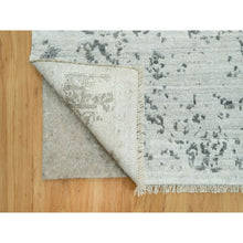 Load image into Gallery viewer, 10&#39;x14&#39;1&quot; Stonington Gray, Hand Knotted Persian Broken and Erased Design, Wool and Silk, Tone On Tone Oriental Rug FWR543162