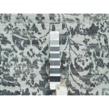 Load image into Gallery viewer, 10&#39;x14&#39;1&quot; Stonington Gray, Hand Knotted Persian Broken And Erased Design, Wool And Silk, Tone On Tone Oriental Rug FWR543162