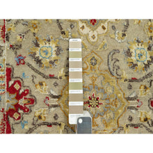 Load image into Gallery viewer, 2&#39;9&quot;x18&#39; Candlelit Beige, Hand Knotted, The Sunset Rosettes With Soft Shiny Wool And Vibrant Colors, Wool And Pure Silk, Runner Oriental Rug FWR543192