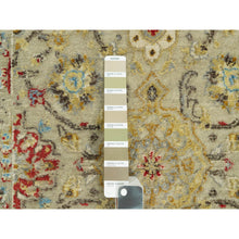 Load image into Gallery viewer, 2&#39;7&quot;x19&#39;10&quot; Cape Honey Beige, Hand Knotted, Vibrant Colors with Soft to Touch, Wool and Pure Silk, The Sunset Rosettes, Runner Oriental Rug FWR543198