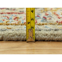 Load image into Gallery viewer, 2&#39;7&quot;x19&#39;10&quot; Cape Honey Beige, Hand Knotted, Vibrant Colors with Soft to Touch, Wool and Pure Silk, The Sunset Rosettes, Runner Oriental Rug FWR543198
