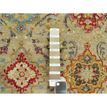 Load image into Gallery viewer, 10&#39;3&quot;x13&#39;10&quot; Biscoti Beige, The Sunset Rosettes, Wool and Pure Silk, Hand Knotted, Soft Colors, Oriental Rug FWR543210