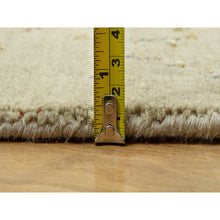Load image into Gallery viewer, 10&#39;3&quot;x13&#39;10&quot; Biscoti Beige, The Sunset Rosettes, Wool and Pure Silk, Hand Knotted, Soft Colors, Oriental Rug FWR543210