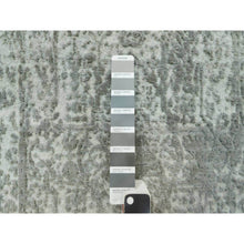 Load image into Gallery viewer, 2&#39;x3&#39;2&quot; Moorland Gray, Hand Knotted, Soft To Touch, Broken Wool And Silk, Persian Design, Denser Weave, Oriental Rug FWR543222
