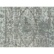 Load image into Gallery viewer, 2&#39;x3&#39;2&quot; Moorland Gray, Hand Knotted, Soft To Touch, Broken Wool And Silk, Persian Design, Denser Weave, Oriental Rug FWR543222