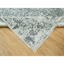 Load image into Gallery viewer, 12&#39;x18&#39; Rustic Gray, Hand Knotted Broken Persian Design, Wool And Silk, Oversized Oriental Rug FWR543276