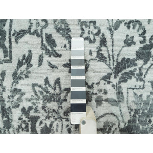 12'x18' Rustic Gray, Hand Knotted Broken Persian Design, Wool And Silk, Oversized Oriental Rug FWR543276