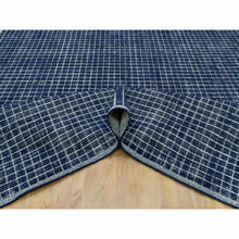 Load image into Gallery viewer, 9&#39;3&quot;x11&#39;9&quot; Sapphire Blue, Soft to Touch, Modern Plain Decor Box Design, Luxurious Wool, Loomed Knotted, Oriental Rug FWR543294