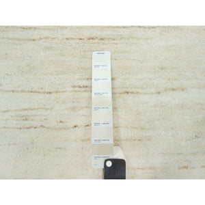 5'x5' Magnolia White, Lori Buft Gabbeh Plain Design, Thick And Plush, Pure Persian Wool, Soft To The Touch, Hand Knotted, Square Oriental Rug FWR543306