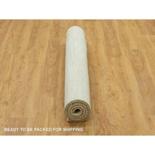 Load image into Gallery viewer, 5&#39;x5&#39; Magnolia White, Lori Buft Gabbeh Plain Design, Thick And Plush, Pure Persian Wool, Soft To The Touch, Hand Knotted, Square Oriental Rug FWR543306